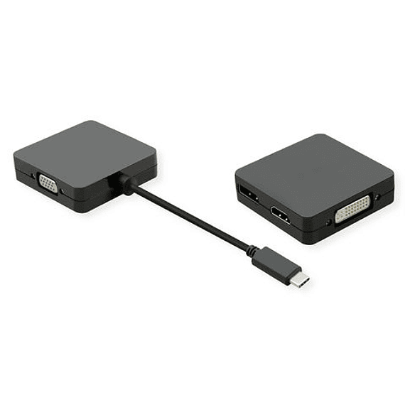 VALUE Adaptador C - VGA / DVI / HDMI / DP, 4K@60Hz