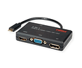 ROLINE Adapter 4-in- 1, C - HDMI/VGA/DP /DVI, M/F