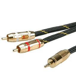 ROLINE GOLD Audio Connection Cabo 3.5mm Stereo - 2 x Cinch (RCA)