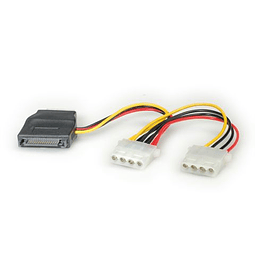 ROLINE Internal Y - Power Cabo, SATA para 3x 4-Pin HDD