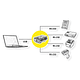 ROLINE USB2.0 para RS232 Adapter, for DIN Rail, 4 Ports