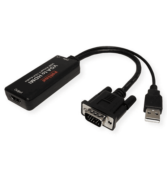 ROLINE Cableadapter VGA - HDMI + 7.1CH Audio Converter