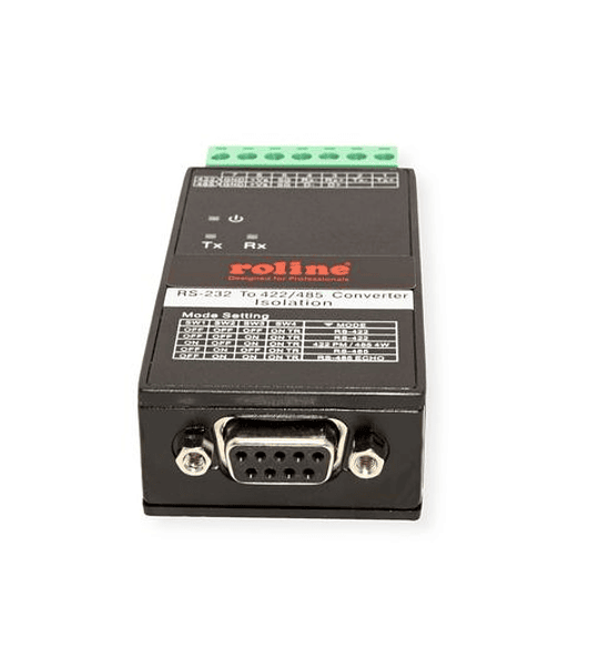ROLINE Adaptador RS232 para RS422/485, with Isolation, for DIN Rail