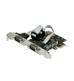 VALUE PCI - Express Adapter, 2x Serial RS232 D - Sub 9 Ports