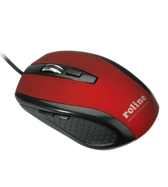 ROLINE Mouse, optical, USB, red/black