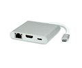 ROLINE Dockingstation C, 1x HDMI, 1x USB3.2 Gen1 AF / C (PD + DATA), 1x RJ45
