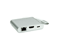 ROLINE Dockingstation C, 1x HDMI, 1x USB3.2 Gen1 AF / C (PD + DATA), 1x RJ45