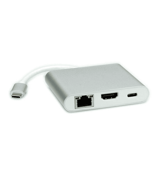 ROLINE Dockingstation C, 1x HDMI, 1x USB3.2 Gen1 AF / C (PD + DATA), 1x RJ45