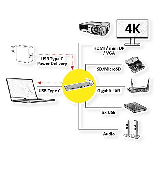 ROLINE Dockingstation C, 11-in- 1