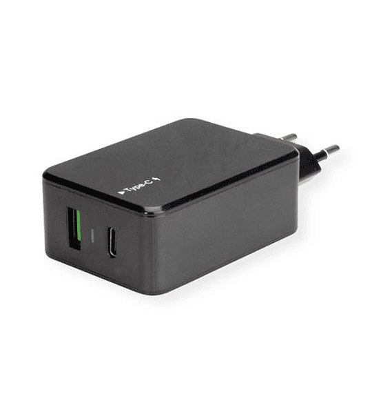 VALUE Power Wall Charger, 2x USB, 1x QC3.0 + 1x Type C