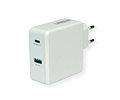 ROLINE Power Wall Charger, 2x USB, 1x QC3.0 + 1x C (PD), 49.5W