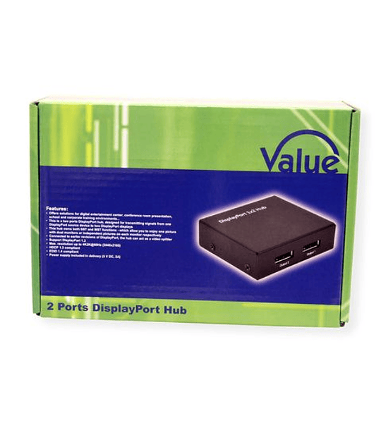 VALUE Display Port Splitter (Hub), 2 Ports