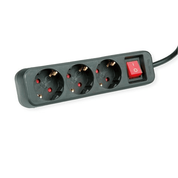 ROLINE Power Strip, 3x, with Switch