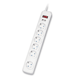 ROLINE Power Strip, 6x, Surge Protection