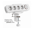 VALUE Clamp - On Power Strip Holder, white