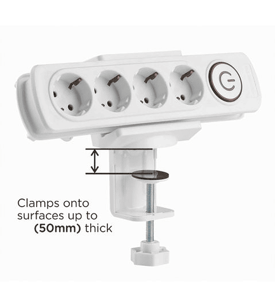 VALUE Clamp - On Power Strip Holder, white