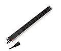 ROLINE 19" PDU for Cabinets, 8x IEC320 C13 - C14 M, 10A fused