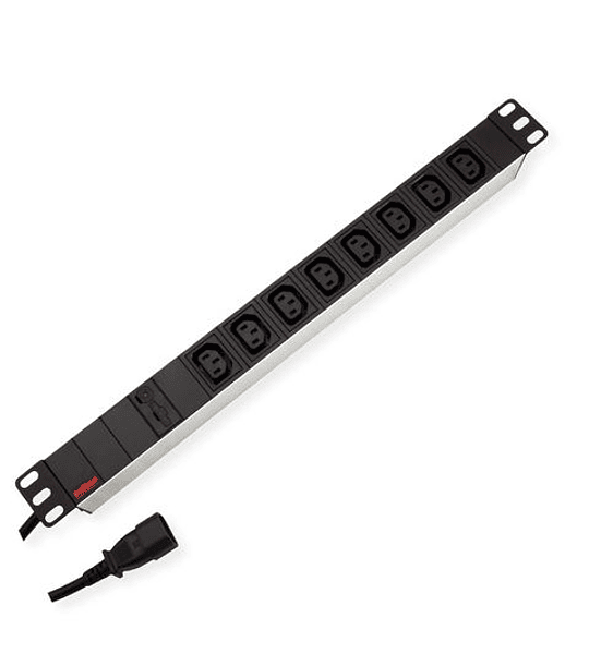 ROLINE 19" PDU for Cabinets, 8x IEC320 C13 - C14 M, 10A fused