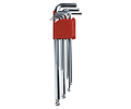 VALUE Ball Point para Hex key set, chrome vanadium steel, 9 pieces