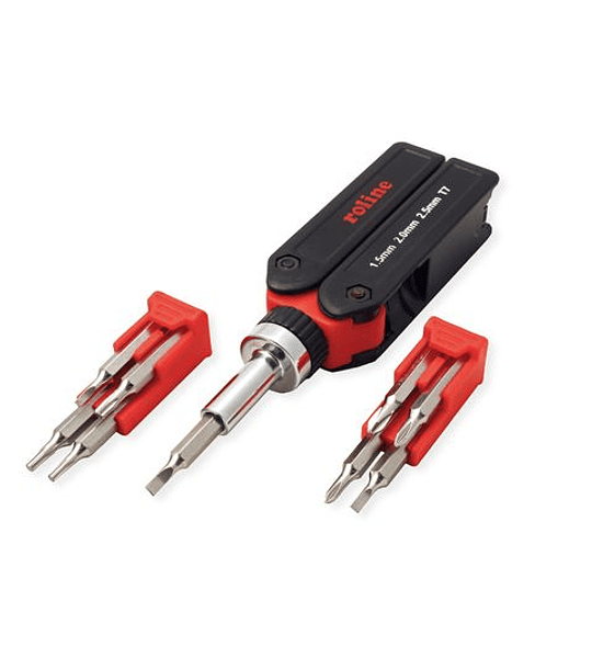 ROLINE 9-in- 1 Pocket Foldable Ratchet Screwdriver