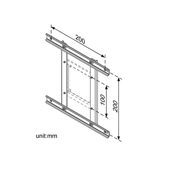 ROLINE VESA Adapter 100x100 - 100x200/200x200, variable, silver