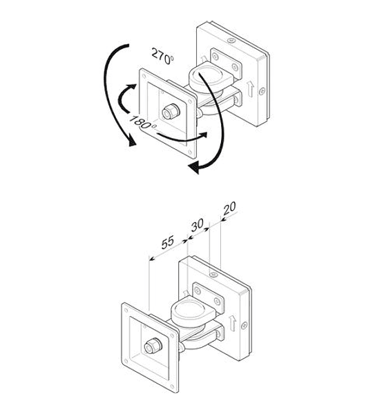 ROLINE Monitor Wall Mount Kit, 1 Joint