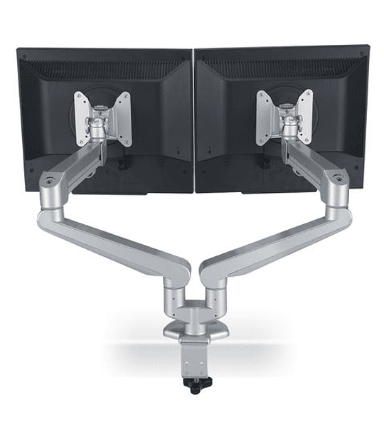 ROLINE Dual Monitor Stand Pneumatic, Desk Clamp, Pivot, 2 Joints