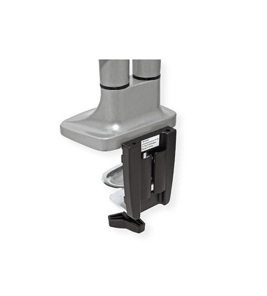 VALUE Dual Monitor Arm, Desk Clamp, 4 Joints, height adjustable separately, gas spring