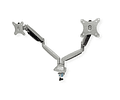 VALUE Dual Monitor Arm, Desk Clamp, 4 Joints, height adjustable separately, gas spring