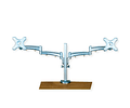 VALUE Dual Monitor Arm, Desk Clamp, 4 Joints, height adjustable separately
