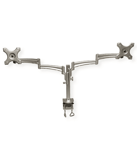 VALUE Dual Monitor Arm, Desk Clamp, 4 Joints, height adjustable separately