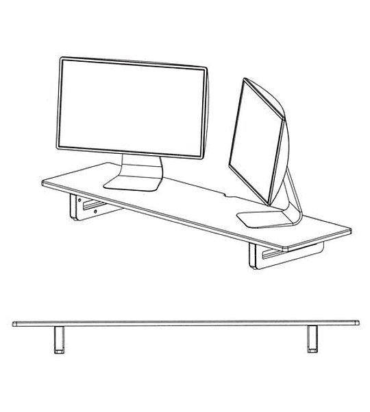 VALUE Height-adjustable Monitor/Laptop Stand, black, extra-large