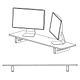 VALUE Height-adjustable Monitor/Laptop Stand, black, extra-large