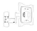 VALUE Wall Mount TV Holder, white, 5 Joints, < 25 kg