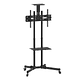 VALUE Steel TV Cart, Telescopic Pole, < 50 kg (94 - 178 cm / 37" - 70")
