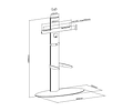 ROLINE Aluminum TV Stand, max. VESA 400x400, 32 - 55", < 40 kg