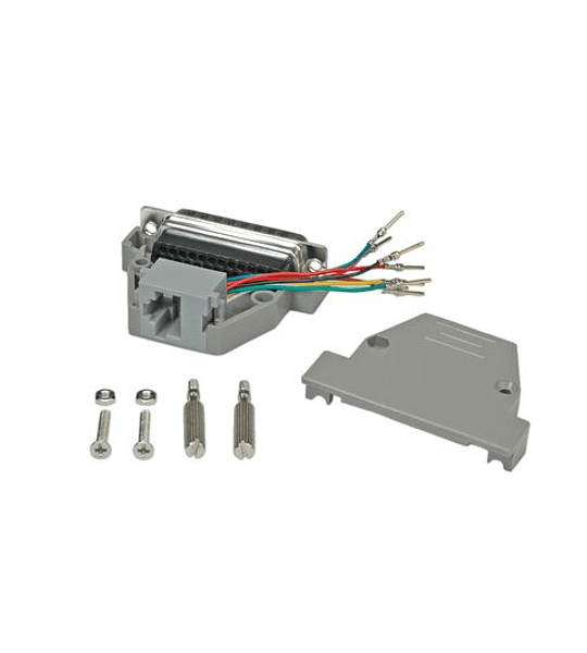 ROLINE DB25 Plug - RJ45 Socket 8P / 8C 8 - wire
