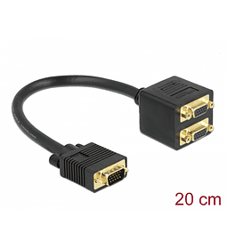 Cabo DELOCK splitter VGA blindado 1 M - 2x F