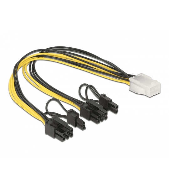 Cabo DELOCK PCI Express power cable 6 pin female - 2 x 8 pin male 30 cm