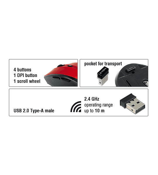 Rato DELOCK óptico wireless