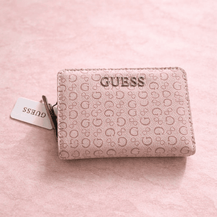 Billetera Guess Rosa Monograma