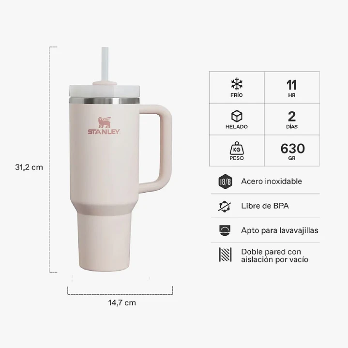 Stanley Quencher H2.0 Advemture Rosa Palo  2