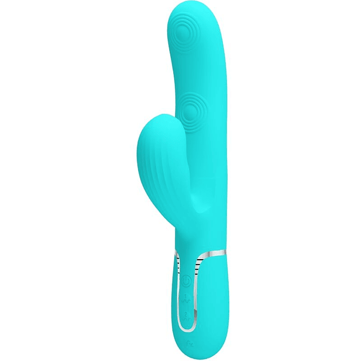 PRETTY LOVE - PERLITA MULTIFUNO 3 EM 1 VIBRADOR G-SPOT AQUA VERDE 1