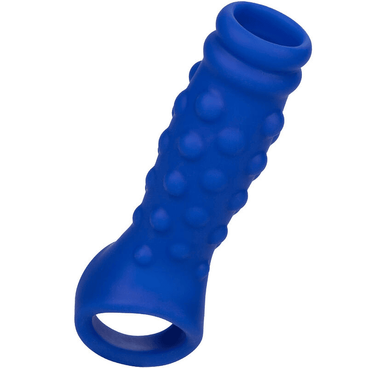 CALEXOTICS - ADMIRAL CAPA PARA PÊNIS COM FRISAS SILICONE LÍQUIDO AZUL 1