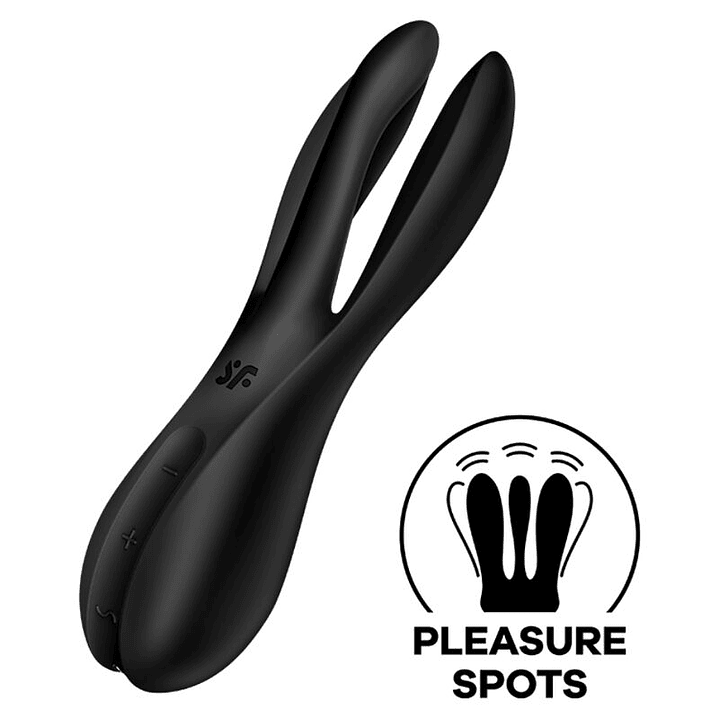 SATISFYER - VIBRADOR THREESOME 2 PRETO 1