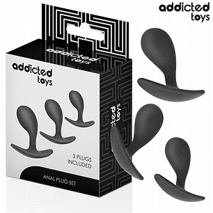 ADDICTED TOYS - CONJUNTO DE 3 PLUG ANAL MODELO 3