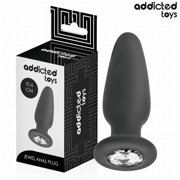 ADDICTED TOYS - PLUG ANAL COM JOIA TAMANHO M 10,4 CM 1