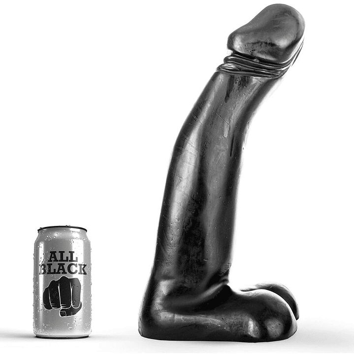 ALL BLACK - DILDO DE FISTING PRETO REALÍSTICO 29 CM 1