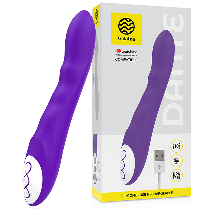GALATEA - VIBRADOR DANTE LILAC COMPATÍVEL COM A TECNOLOGIA WATCHME WIRELESS 1