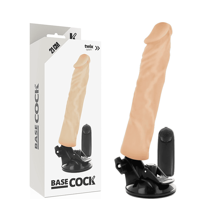 BASECOCK - VIBRADOR REALÍSTICO CONTROLE REMOTO NATURAL 21 CM -O- 4 CM 1